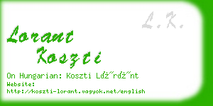 lorant koszti business card